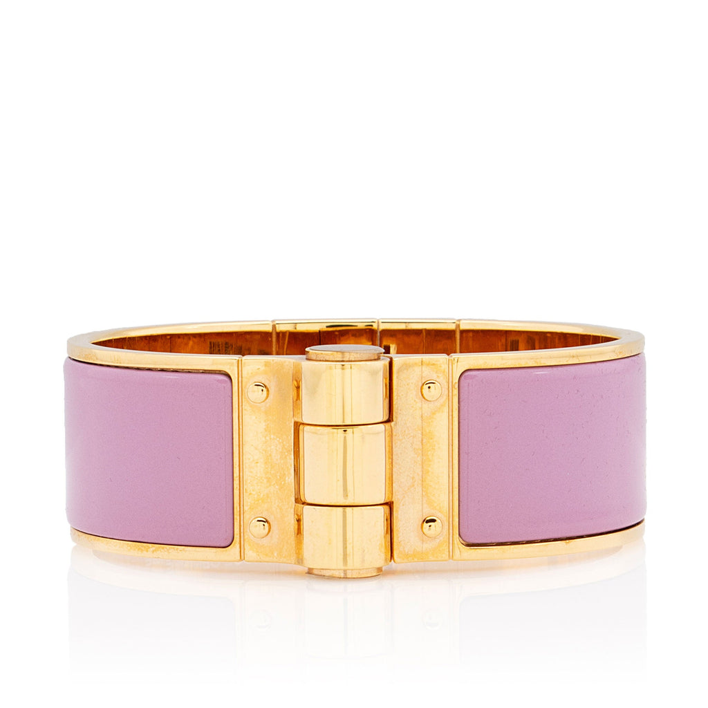 Hermes Enamel Hinged Wide Bracelet