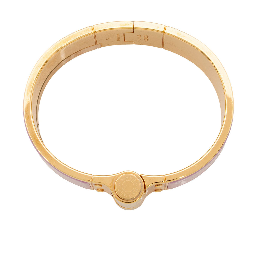 Hermes Enamel Hinged Wide Bracelet