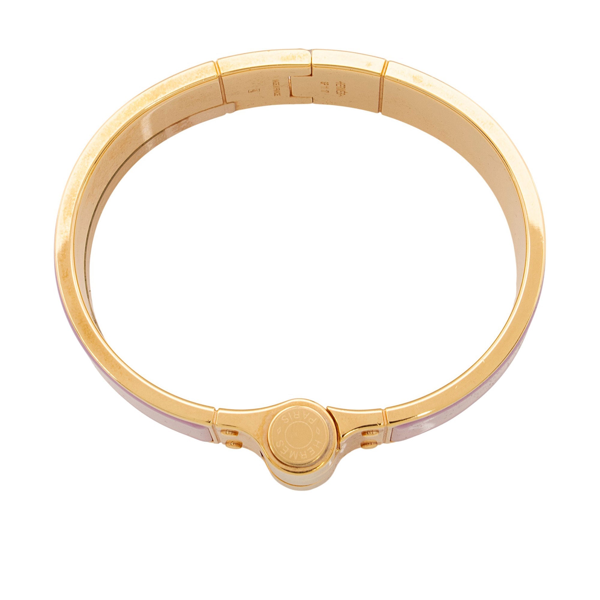 Hermes Enamel Hinged Wide Bracelet