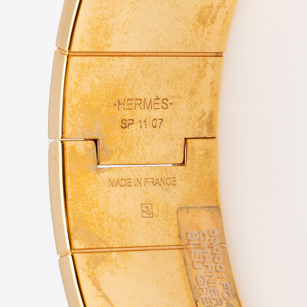 Hermes Enamel Wide Hinged Bracelet