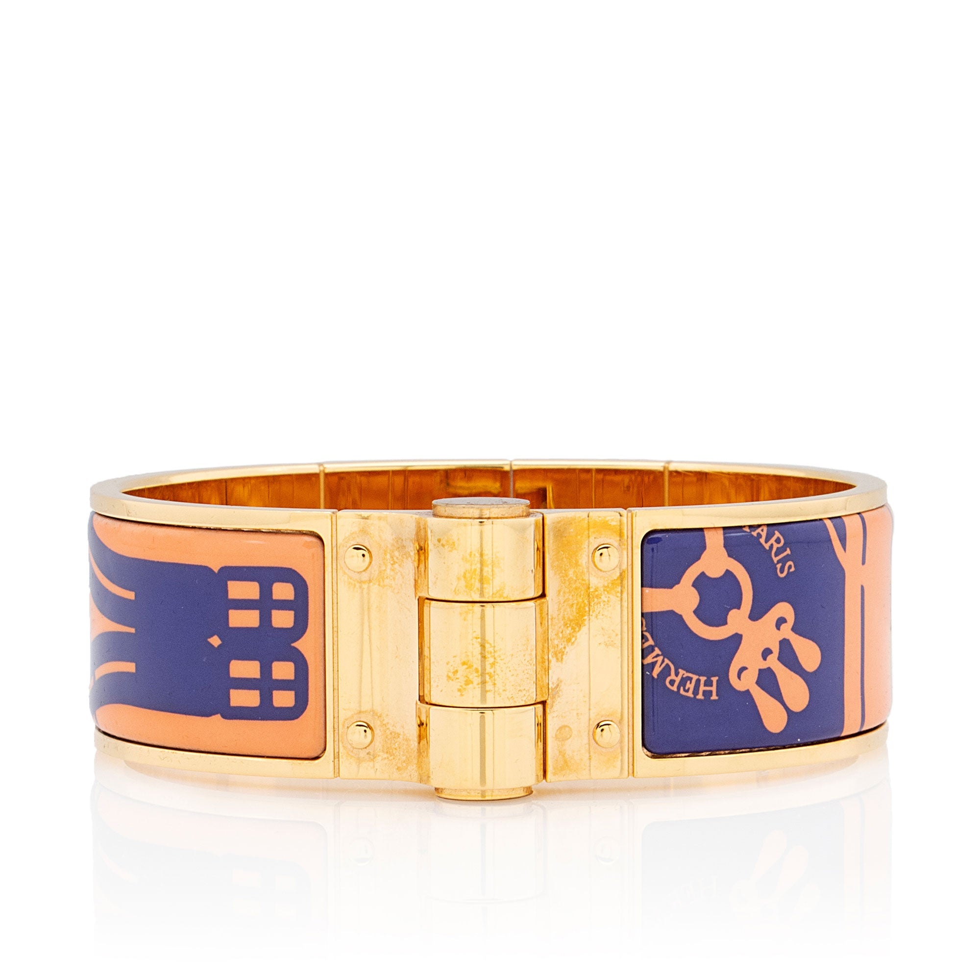 Hermes Mors A Jouets Tatoo Hinged Wide Bracelet