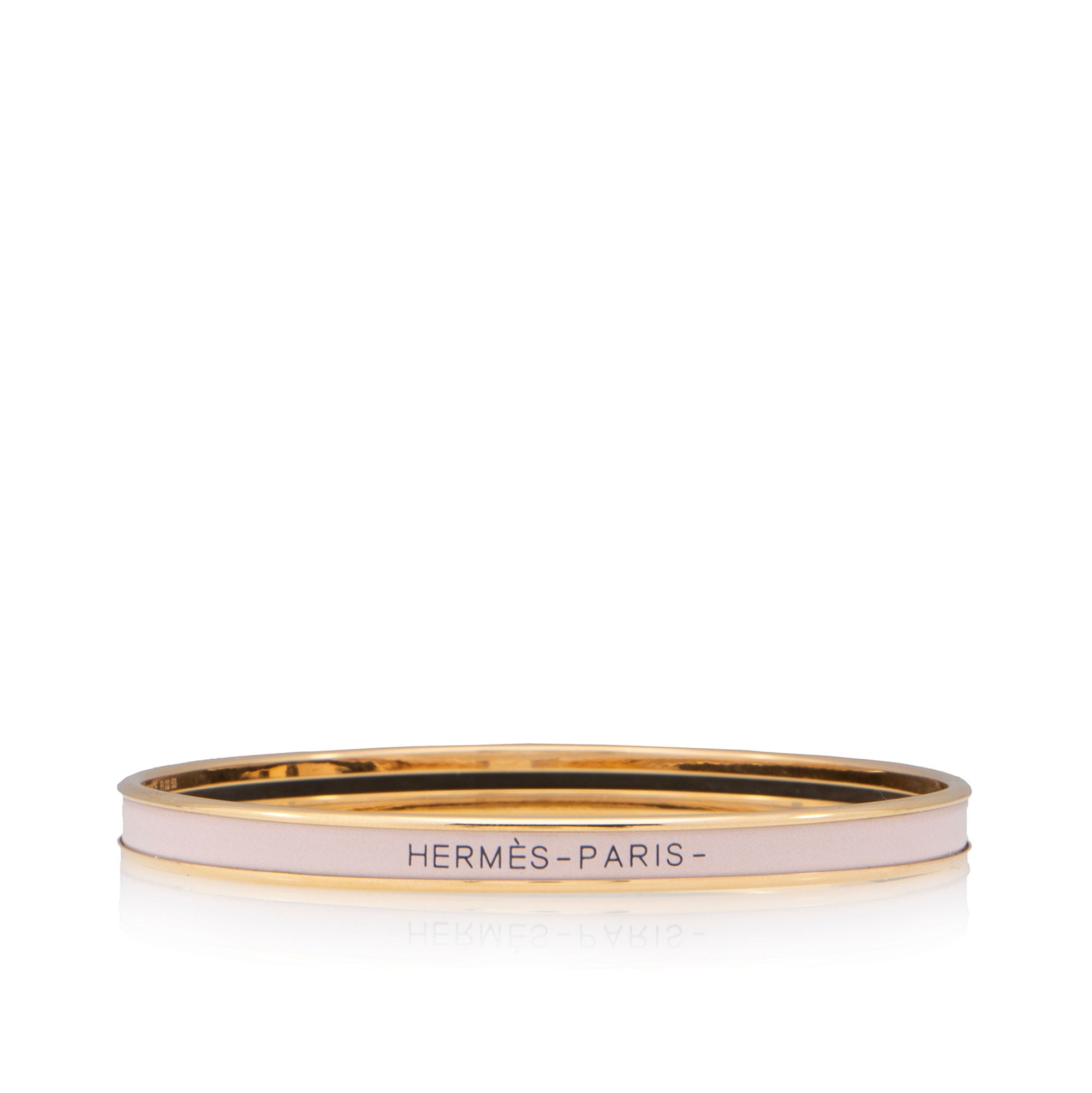 Hermes Printed Enamel Extra Narrow Bangle