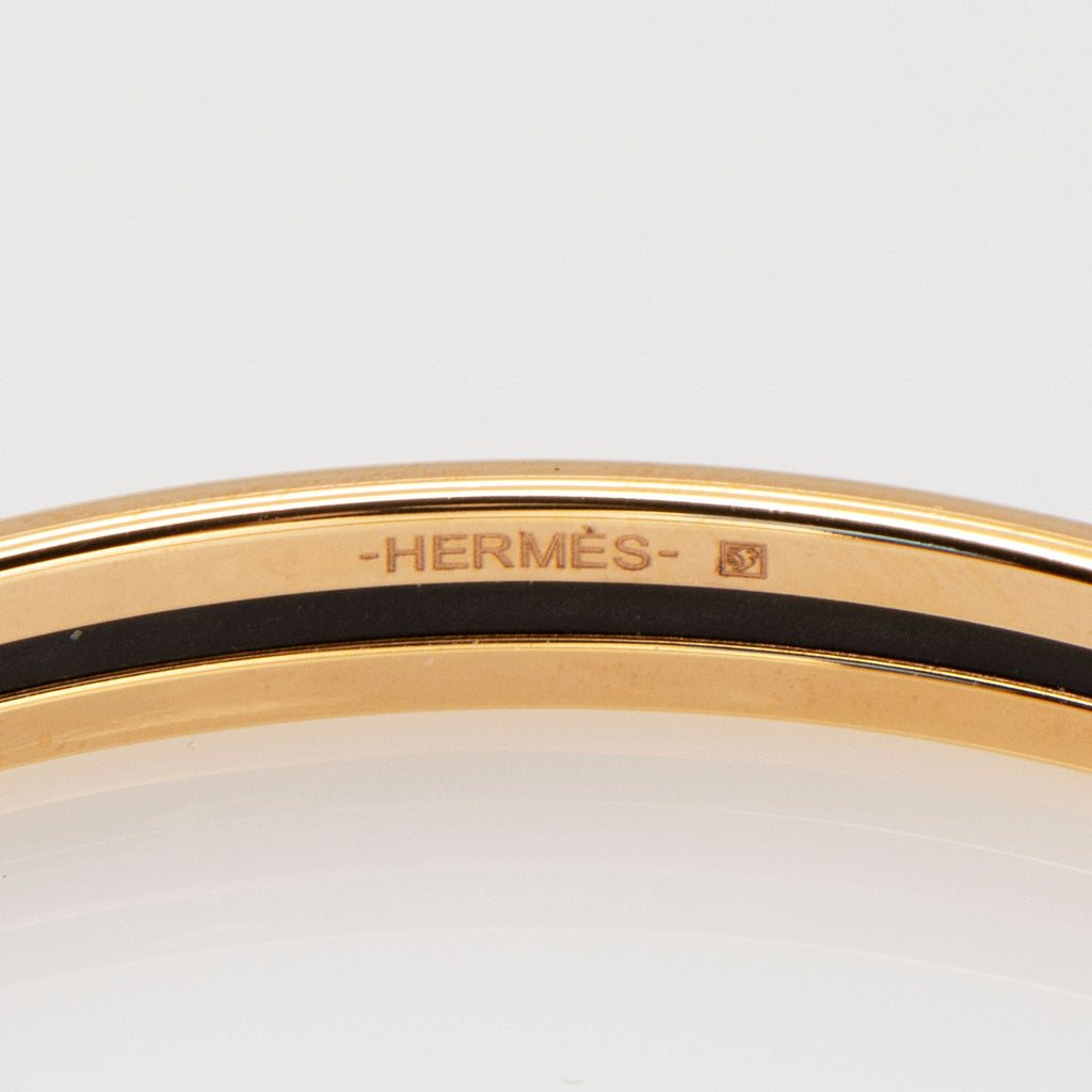 Hermes Printed Enamel Extra Narrow Bangle