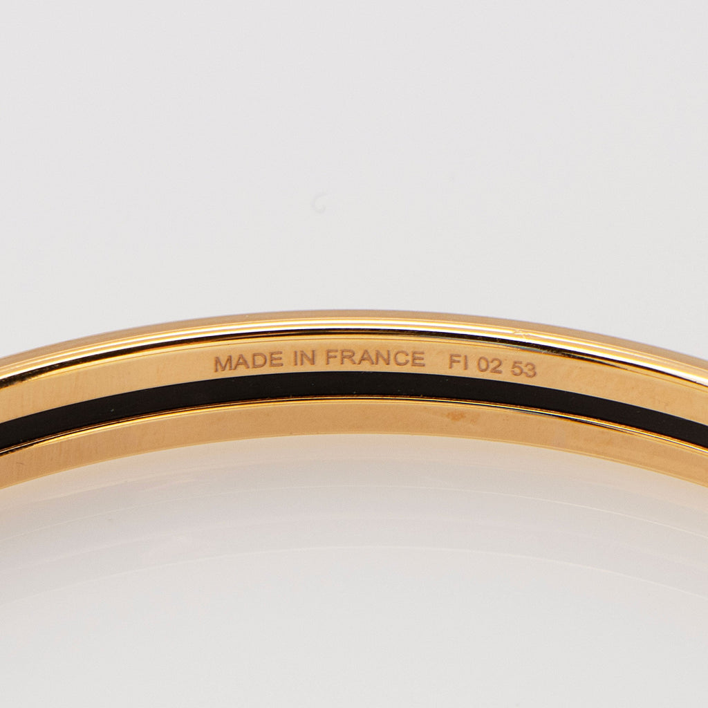 Hermes Printed Enamel Extra Narrow Bangle