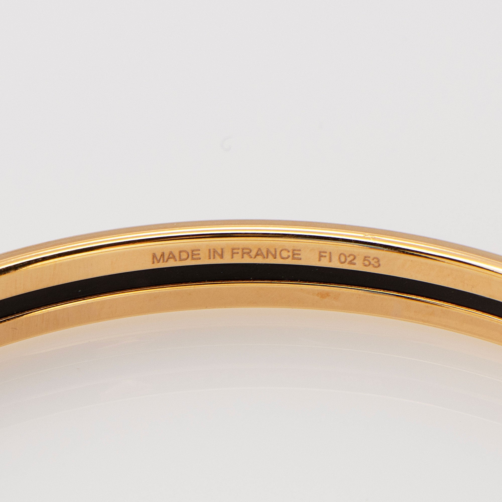 Hermes Printed Enamel Extra Narrow Bangle