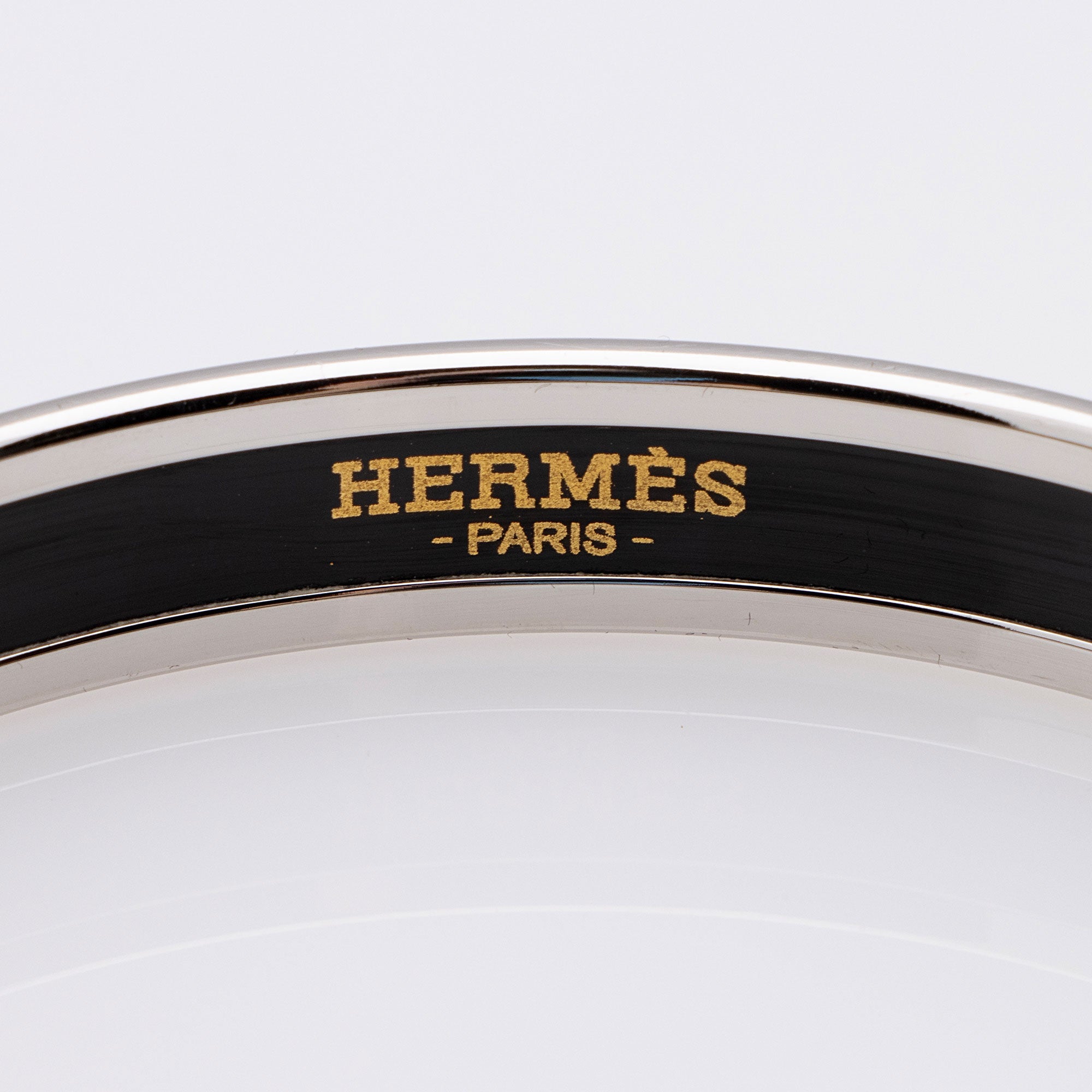 Hermes Printed Enamel Narrow Bangle