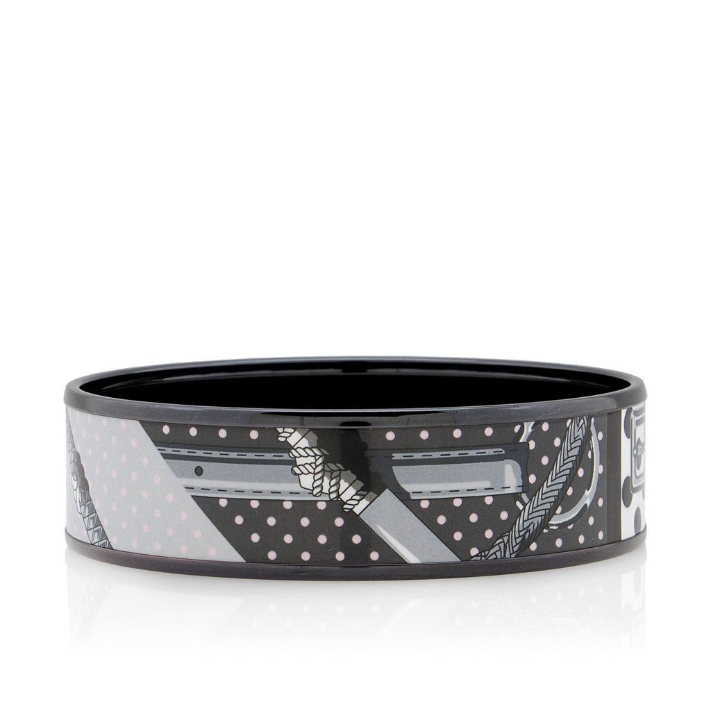 Hermes Printed Enamel Wide Bangle
