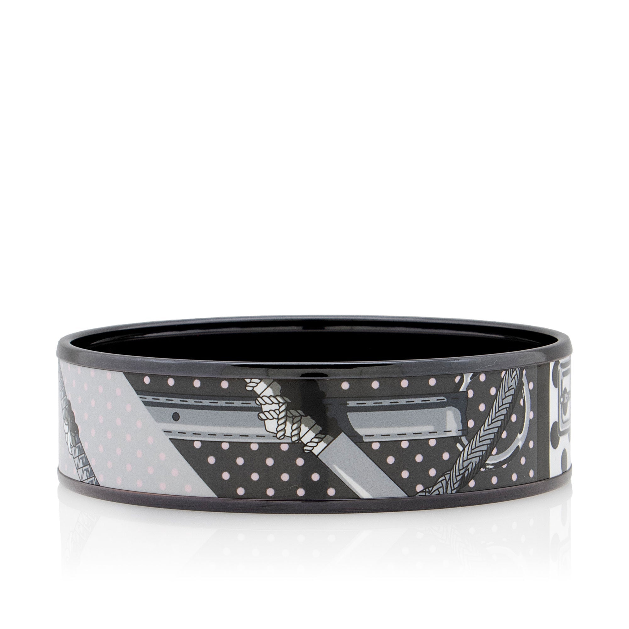 Hermes Printed Enamel Wide Bangle