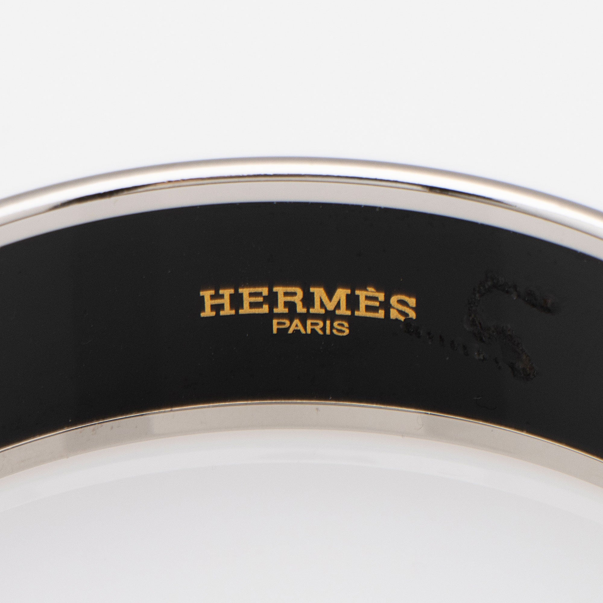 Hermes Enamel Caleche Wide Bangle