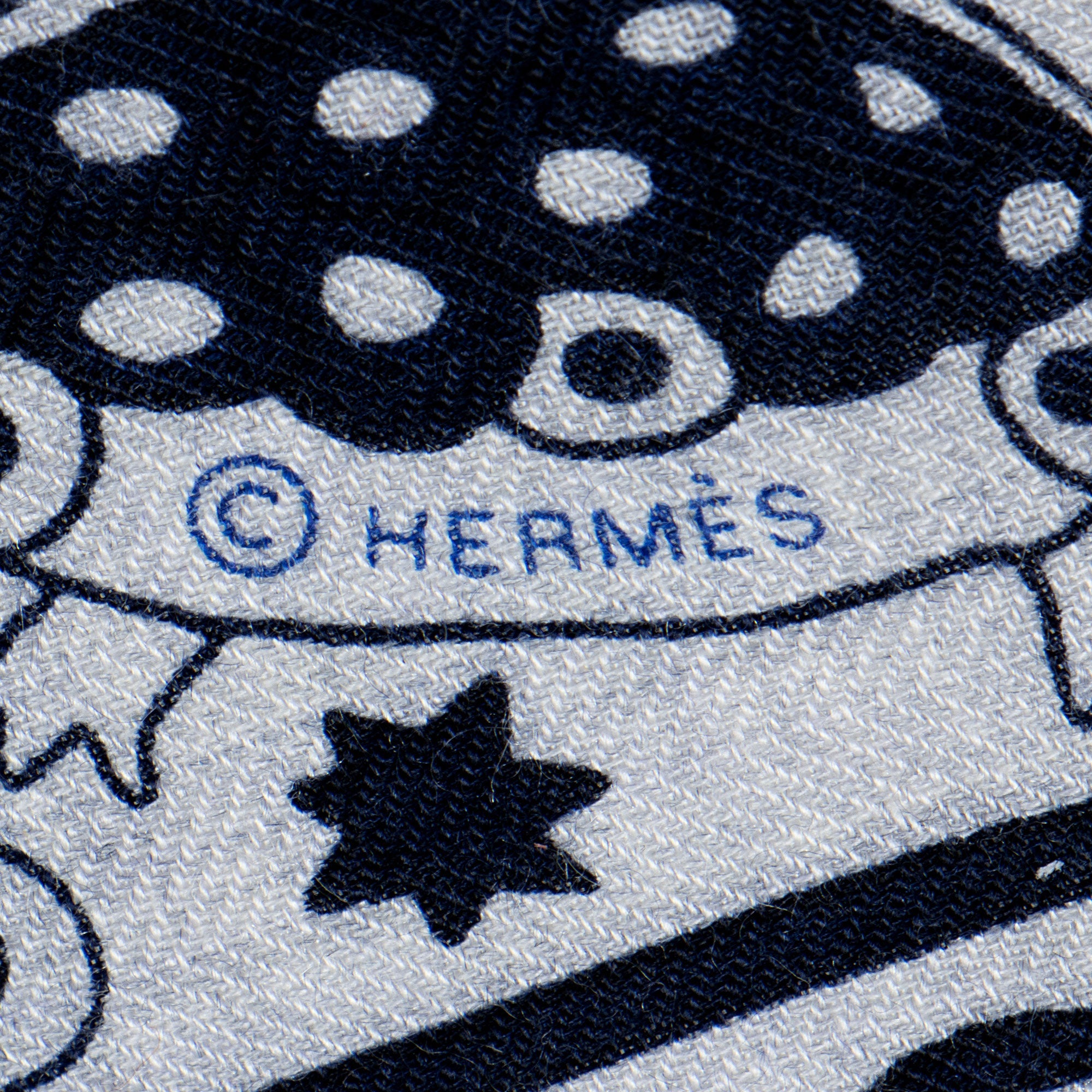 Hermes Silk Cashmere Peuple du Vent 140cm Shawl
