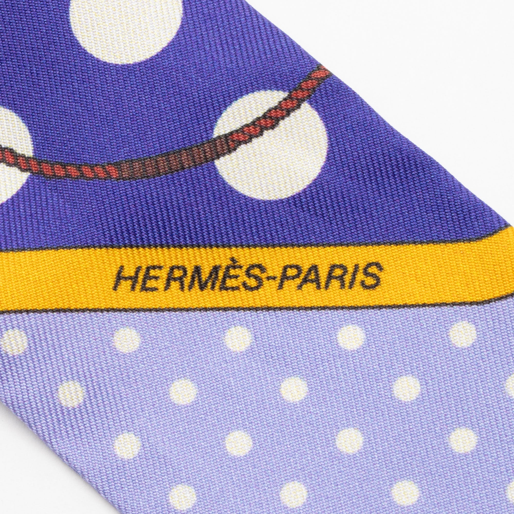 Hermes Silk Clic Clac a Pois Twilly