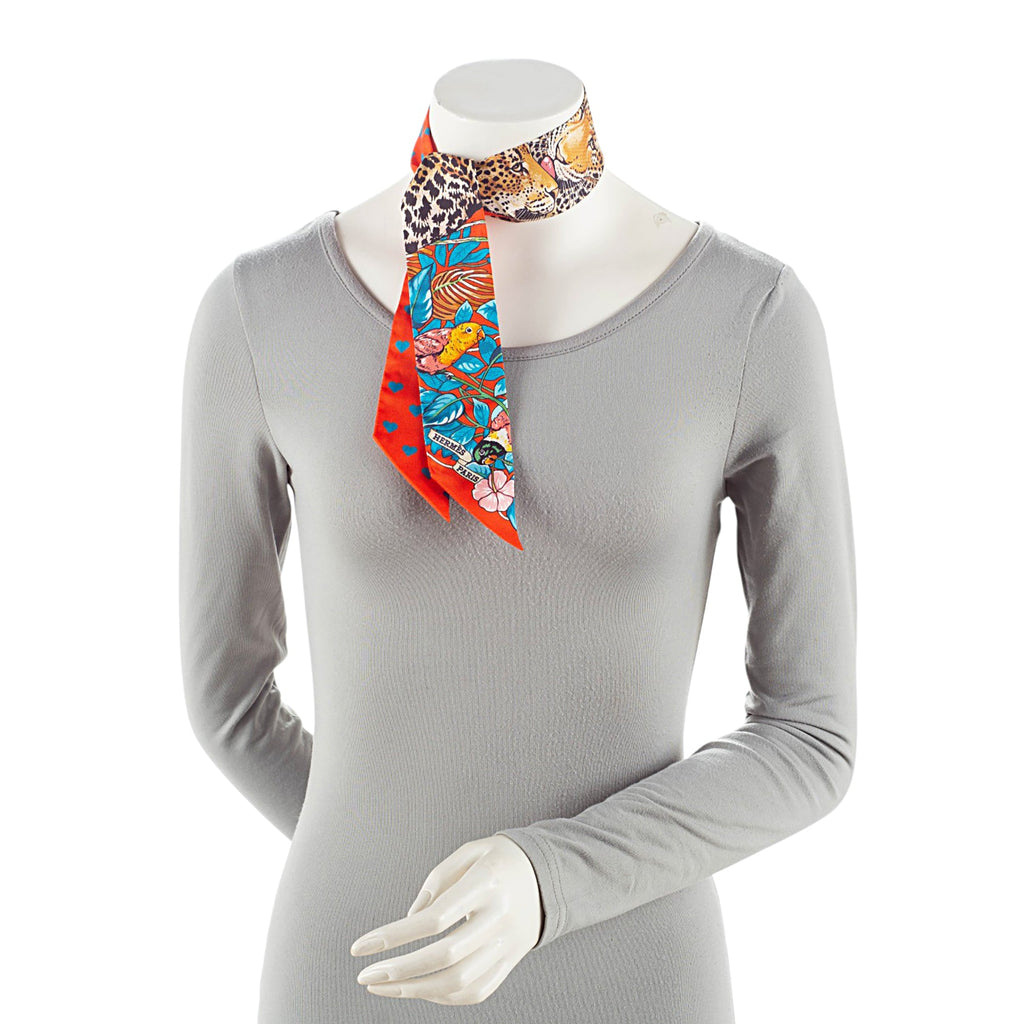 Hermes Silk Jungle Love Twilly Scarf