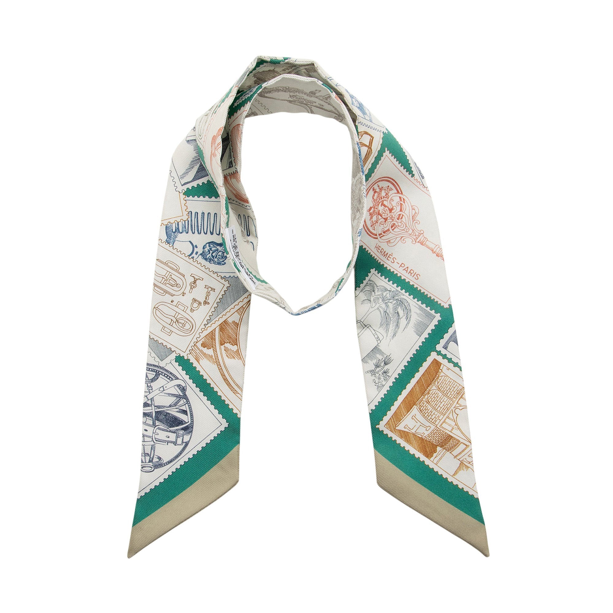 Hermes Silk Le Philateliste Du Faubourg Twilly Scarf