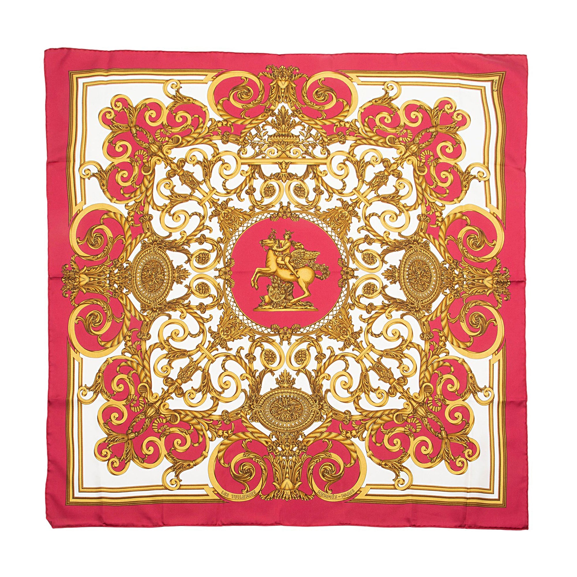 Hermes Silk Les Tuileries 90cm Scarf