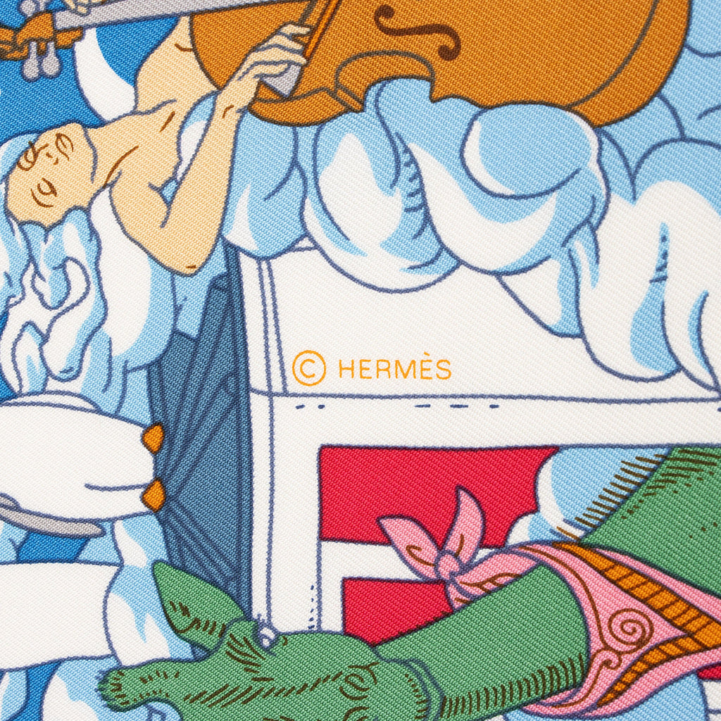 Hermes Silk Sur Mon Nuage 90cm Scarf