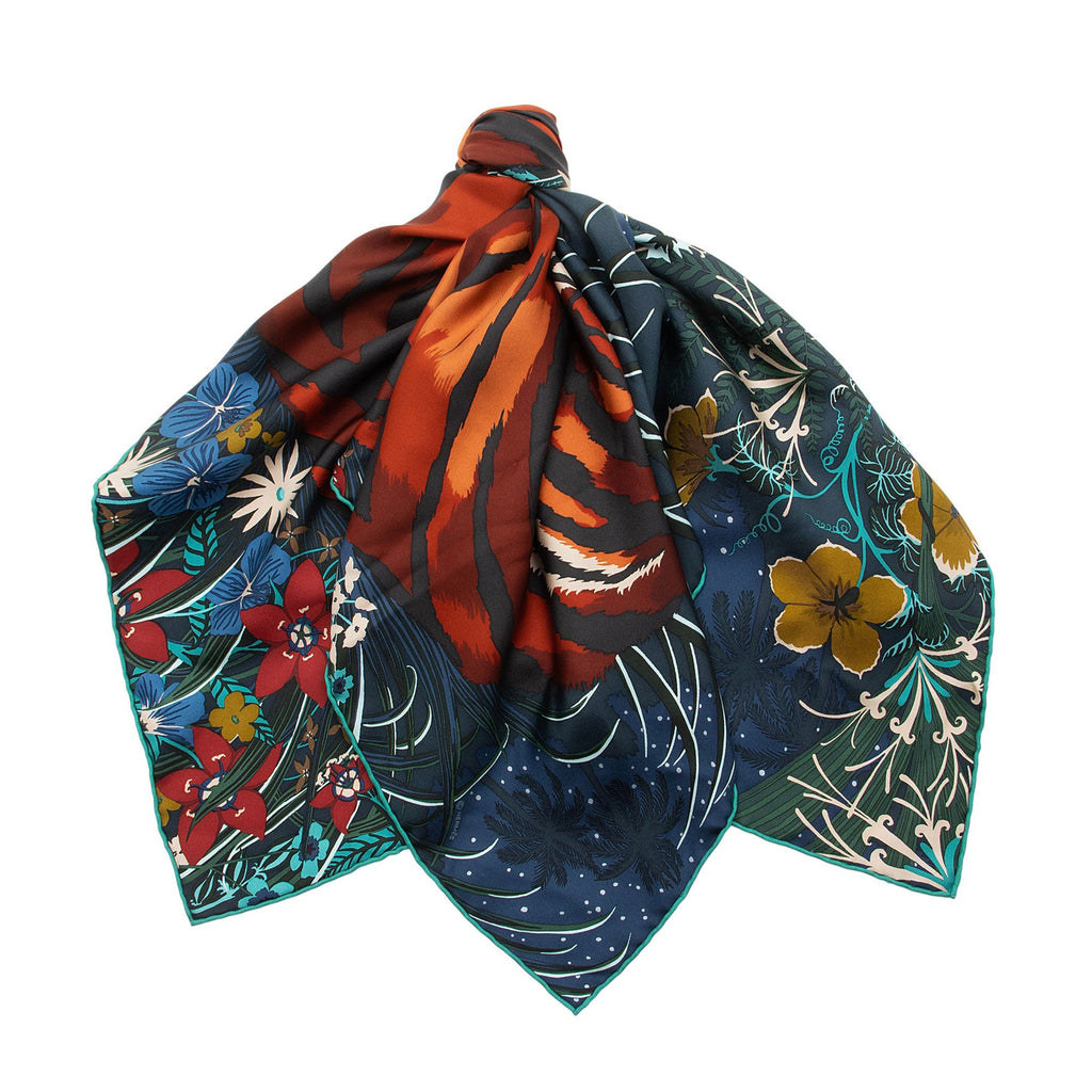 Hermes Silk Tyger Tyger 90cm Scarf
