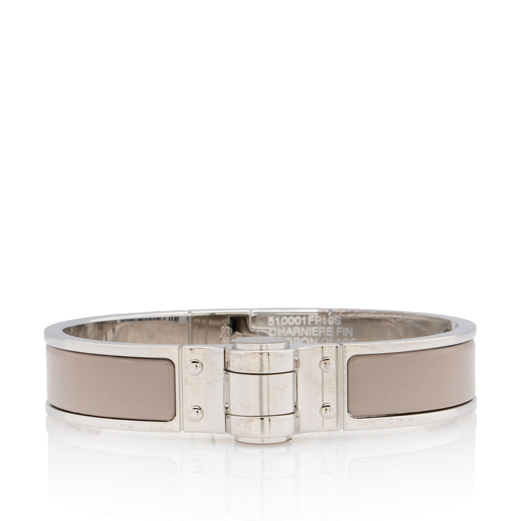 Hermes Enamel Charniere Uni Hinged Narrow Bracelet