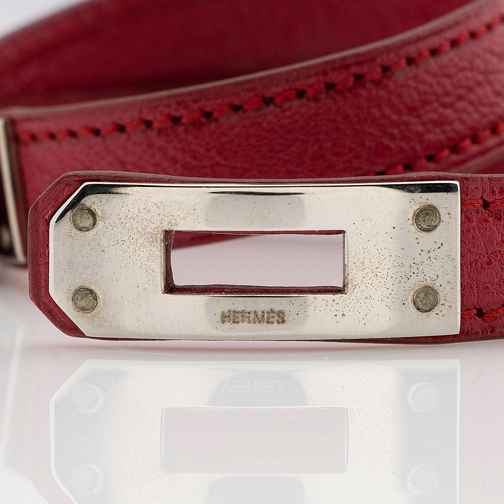 Hermes Vintage Epsom Kelly Double Tour Bracelet