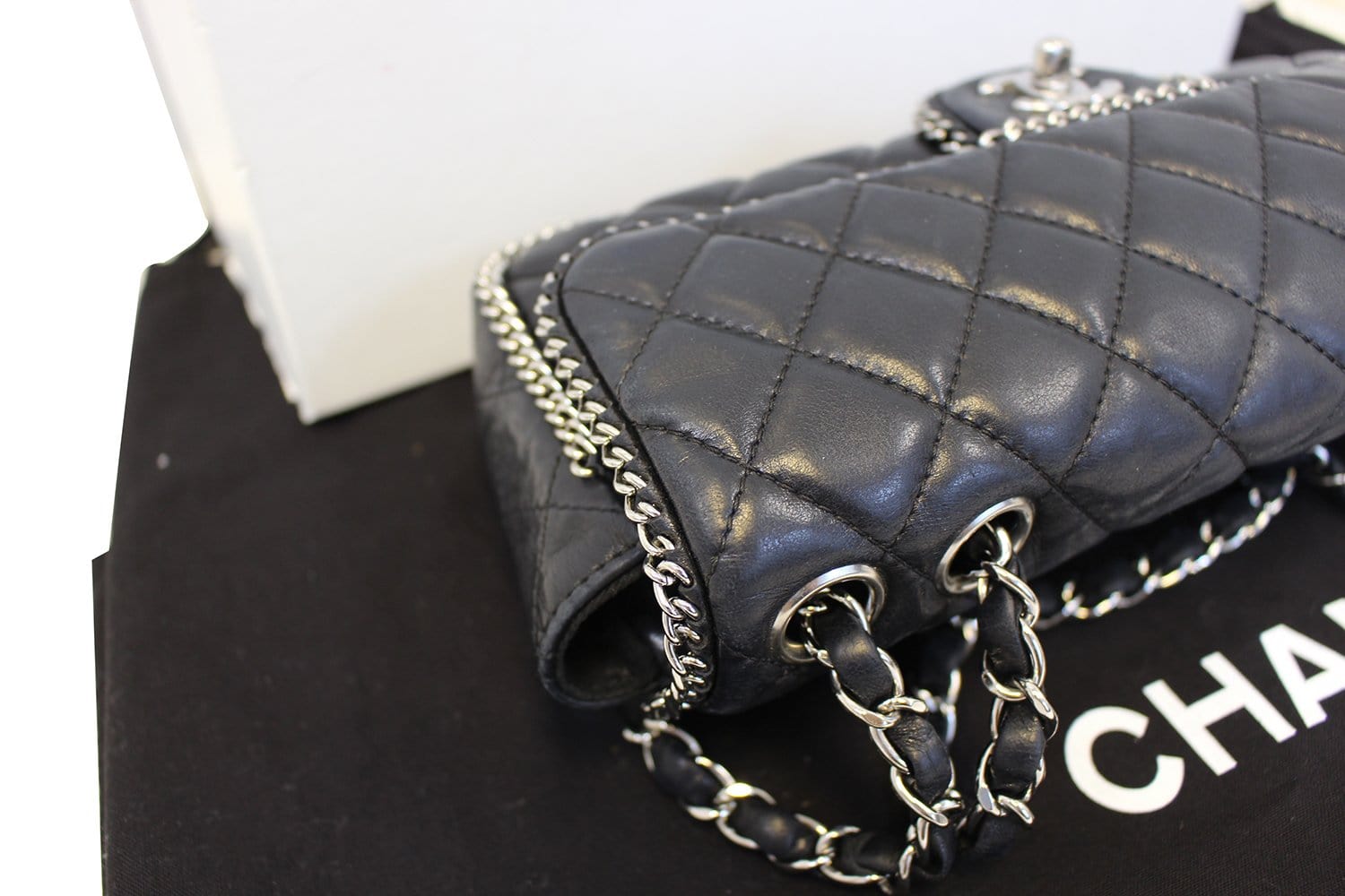 CHANEL Classic Flap Chain Trim Shoulder Bag