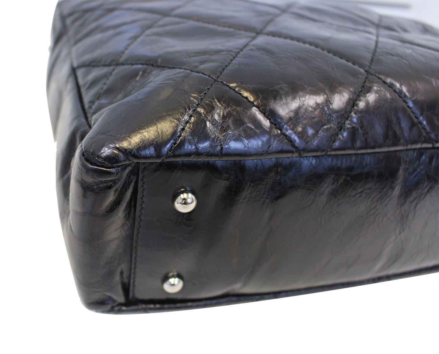 CHANEL Black Leather 2 Way Tote Bag - Sale