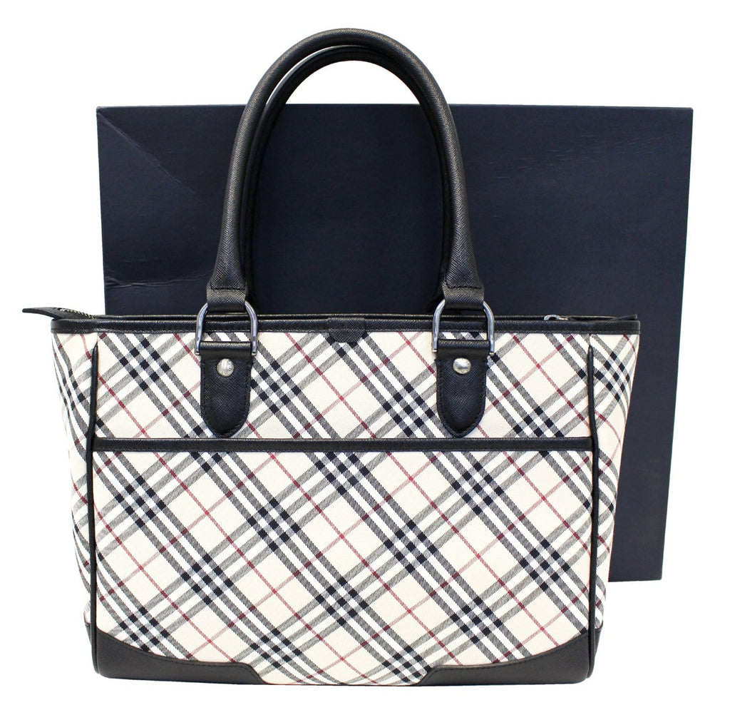 Burberry Shoulder Bag - BURBERRY Women Bag Check Plaid Jacquard