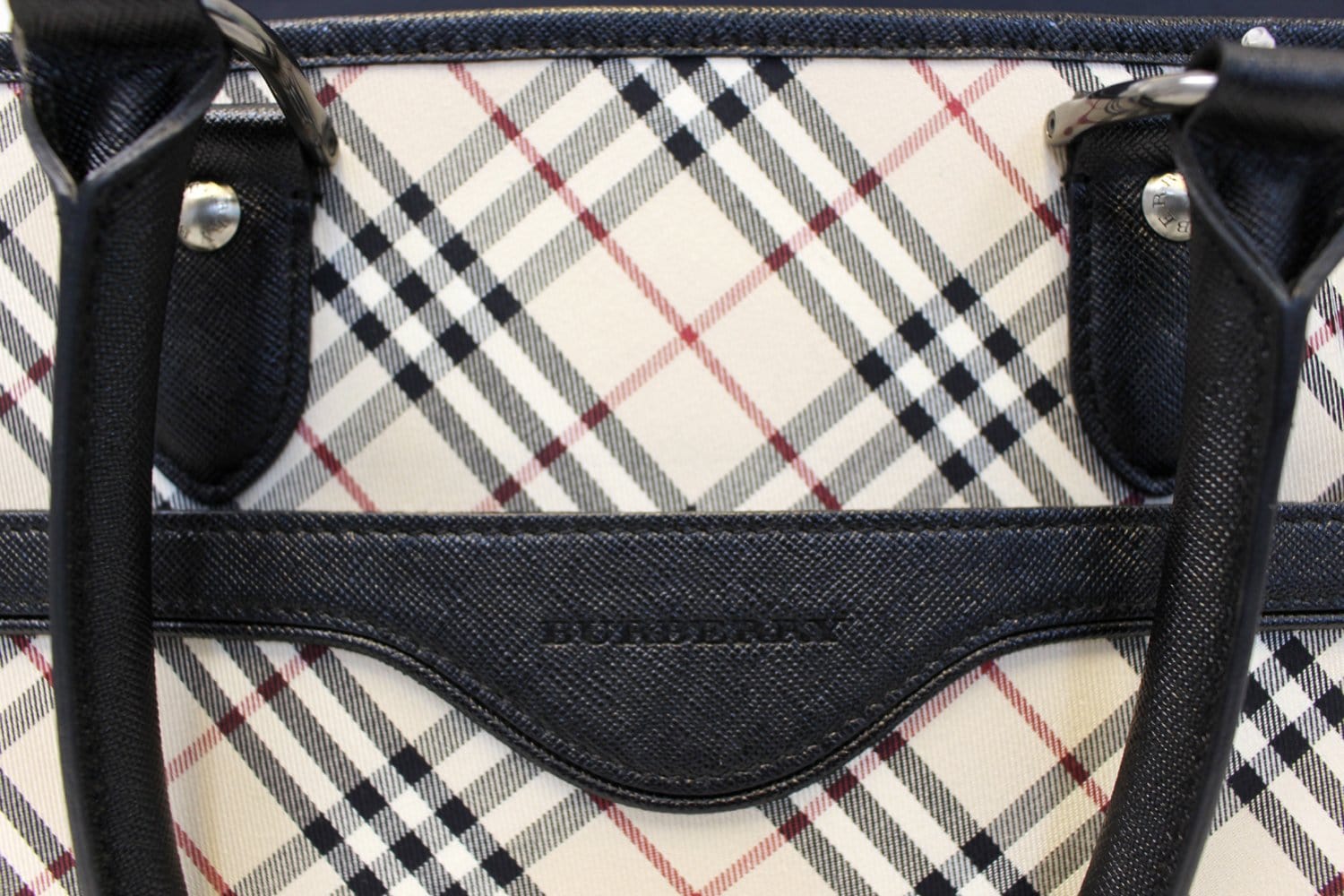 Burberry Shoulder Bag - BURBERRY Women Bag Check Plaid Jacquard