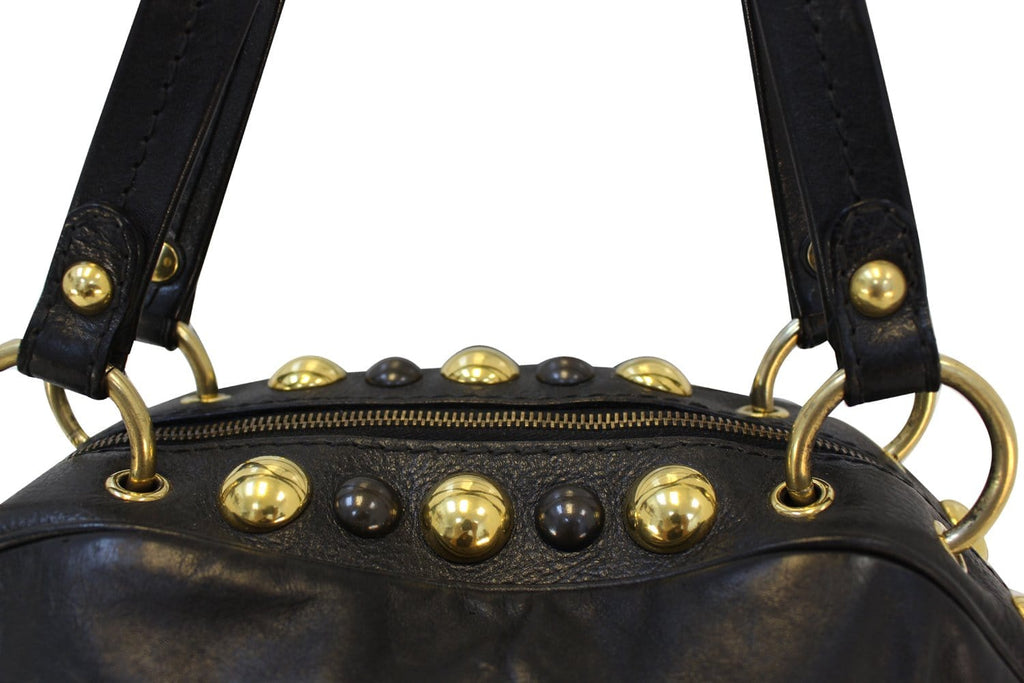 GUCCI Guccissima Black Medium Babouska Dome Shoulder Handbag