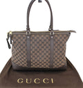 GUCCI GG Canvas 327793 Dark Brown Shoulder Handbag