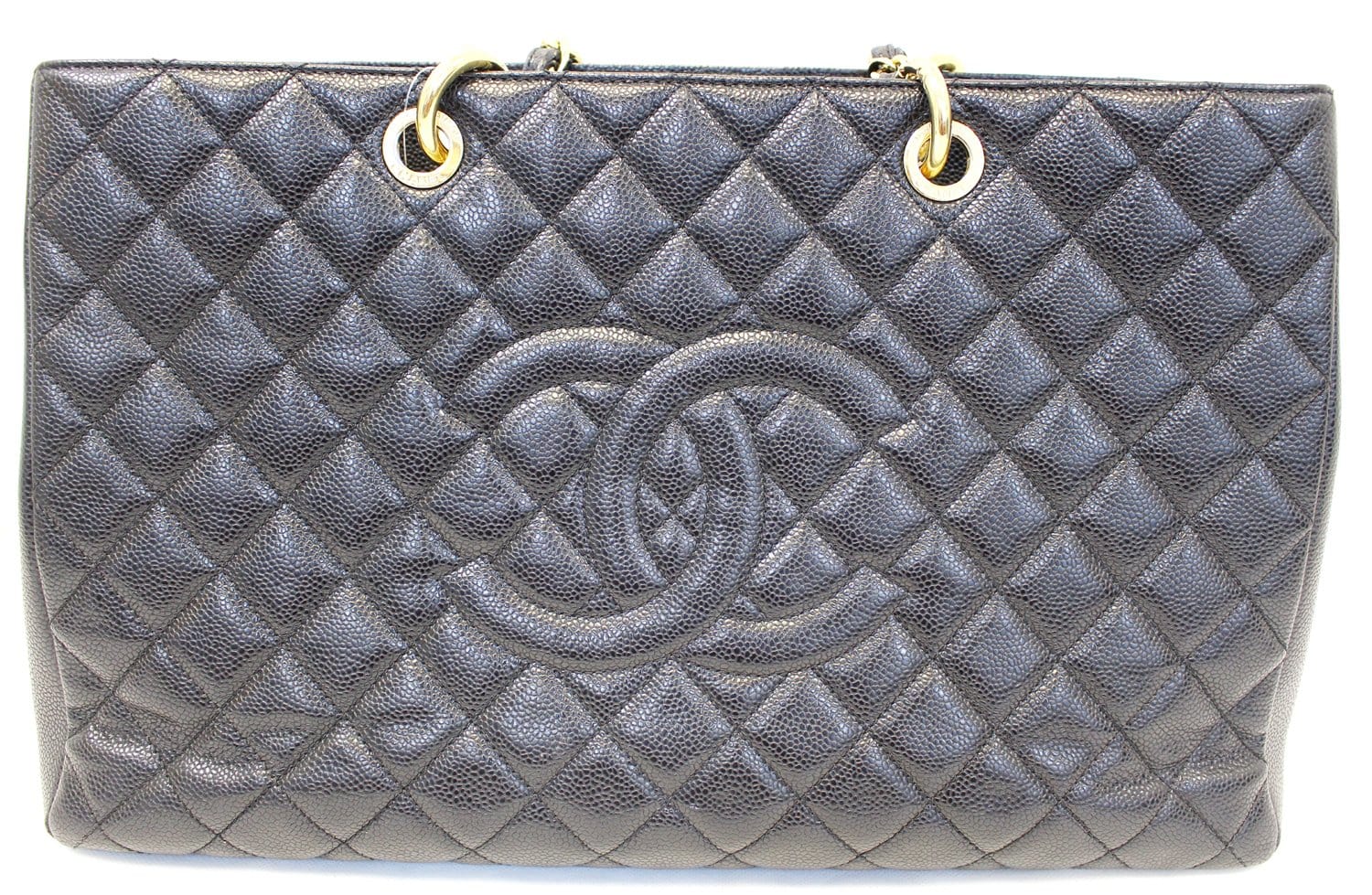 CHANEL Caviar Leather Black XL Grand Shopping Tote Bag