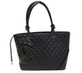 CHANEL Black Calf Skin Leather Large Cambon Tote Bag