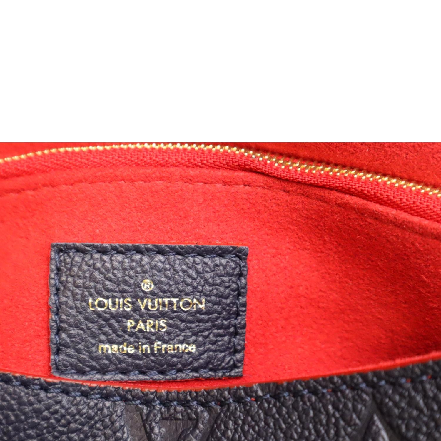 LOUIS VUITTON Vavin PM Monogram Empreinte Leather Shoulder Bag Blue