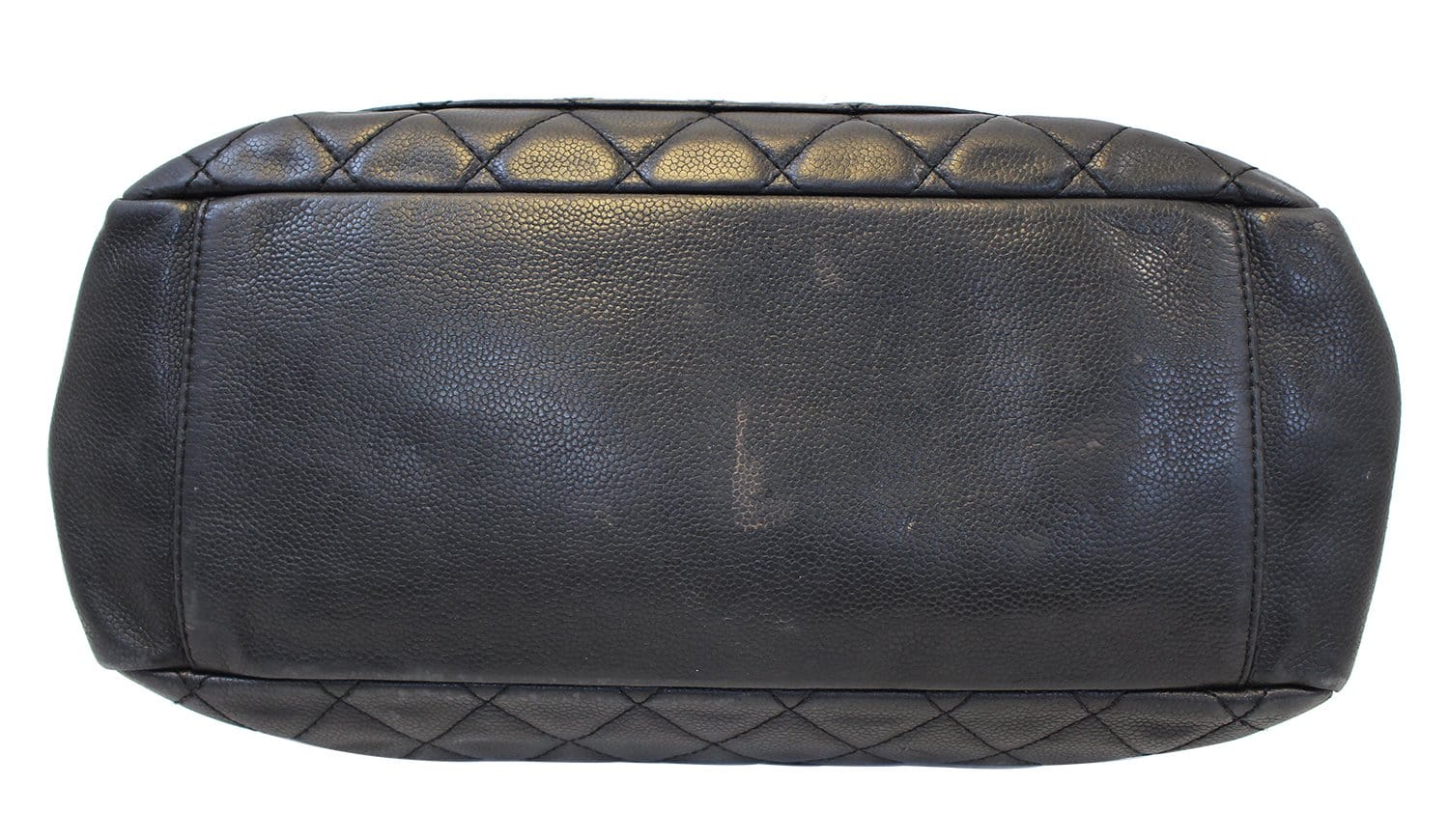 CHANEL Black Caviar Leather Grand Shopping Tote Bag