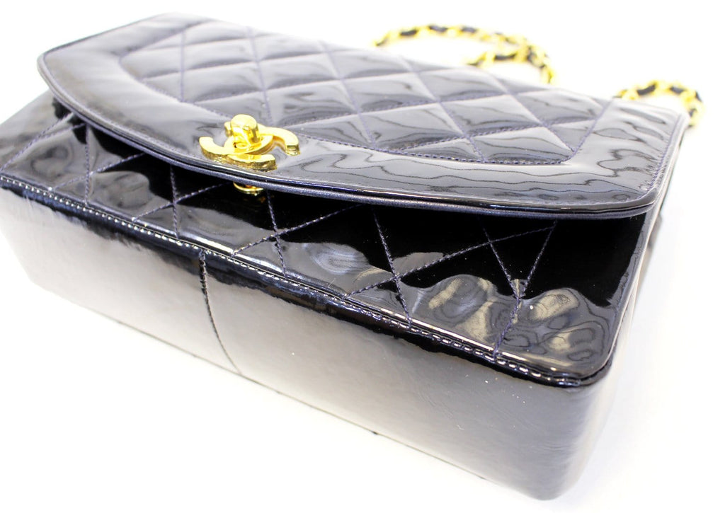 CHANEL Enamel Matelasse Chain CC Logo Black Shoulder Bag - Sale