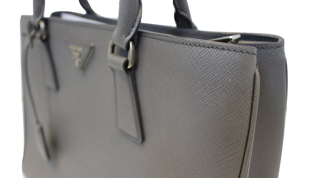 Prada Saffiano Executive Dark Grey Tote Shoulder Bag