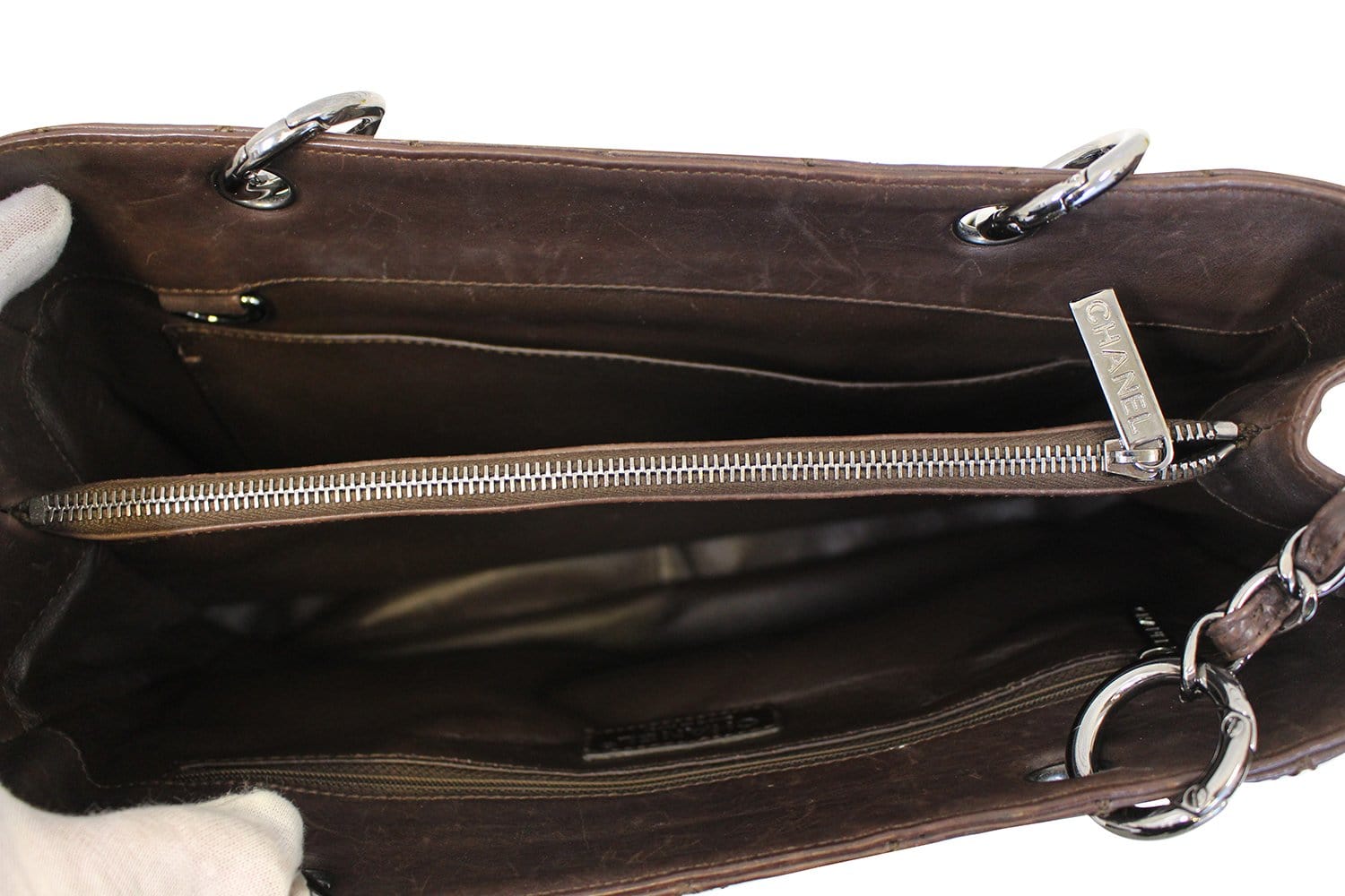 CHANEL Caviar Leather Grand Shopping Tote Brown Bag - Final Call