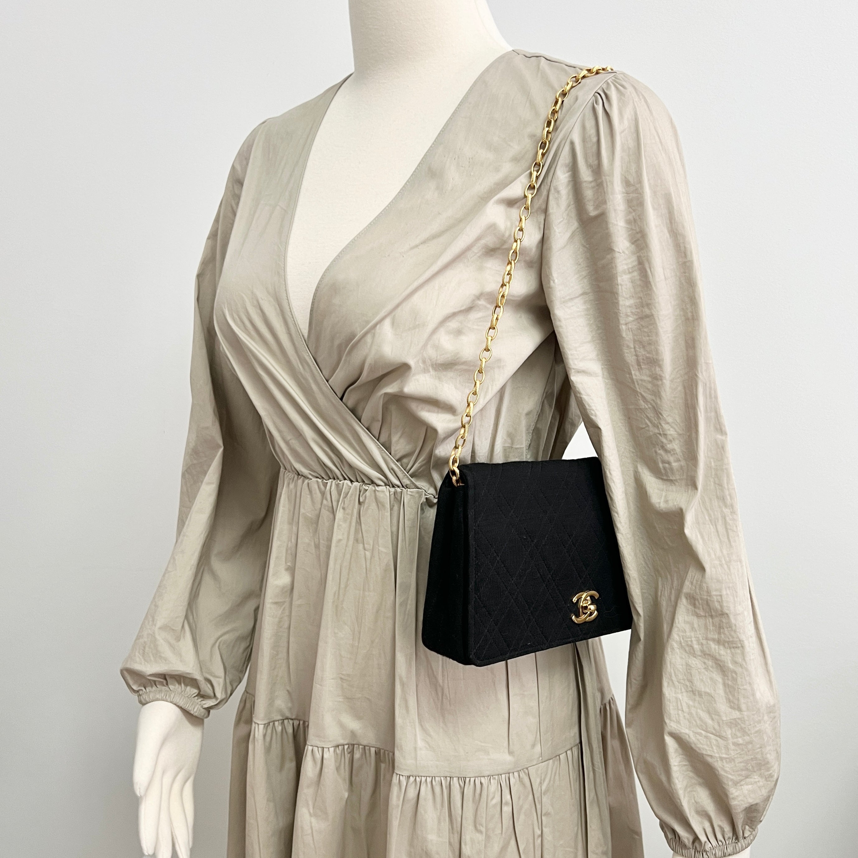 Chanel Vintage Shoulder Black