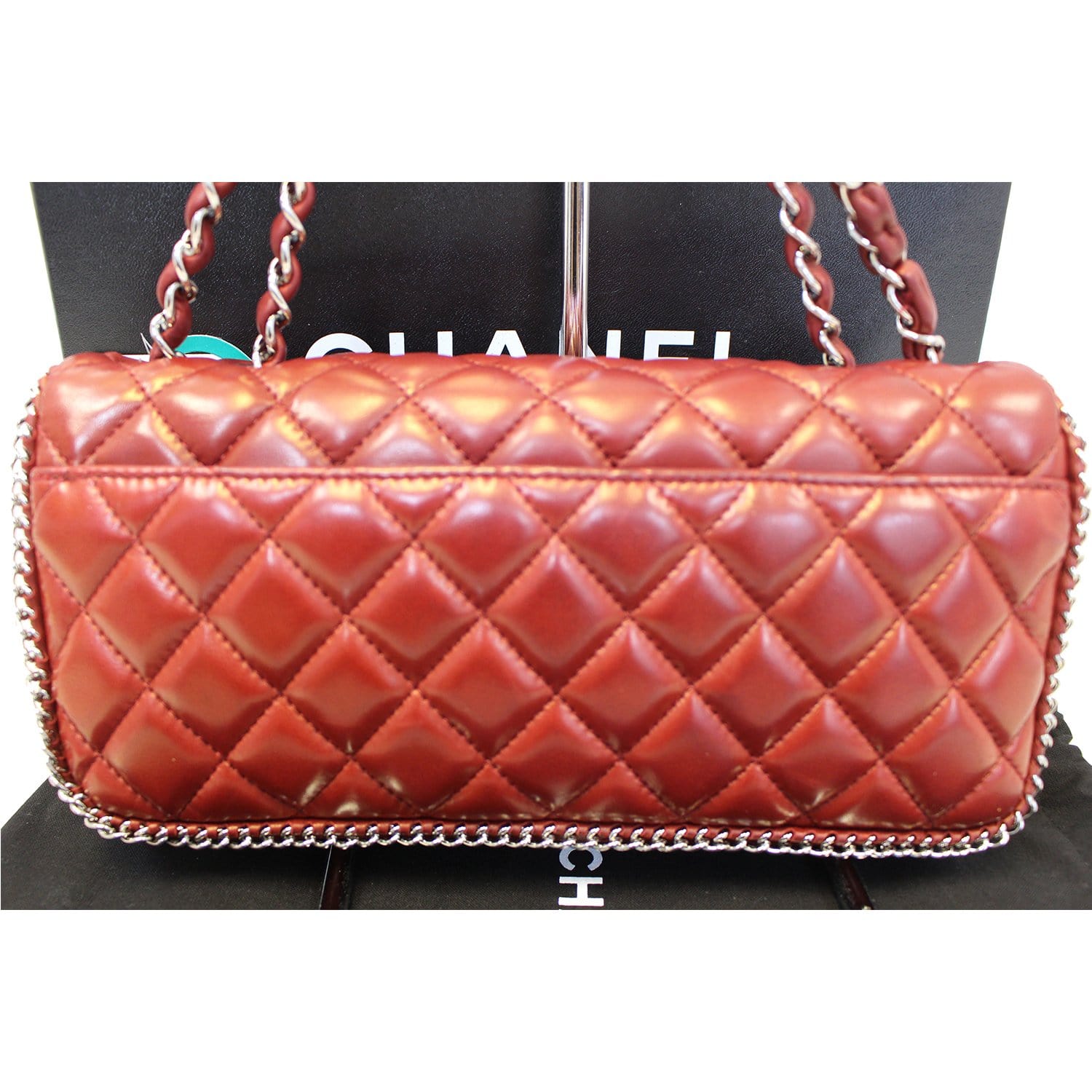 CHANEL Classic Single Flap Chain Around Quilted Lambskin Shoulder Bag
