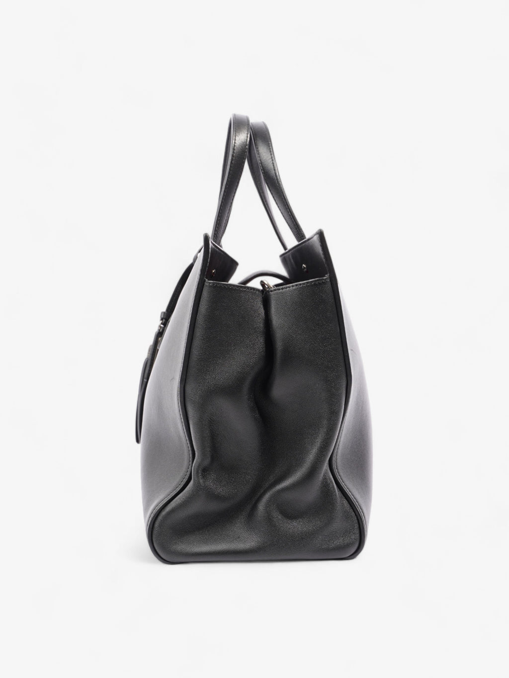 Saint Laurent Amber Tote Black Leather Medium