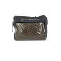 Chanel CC Logo Black Khaki Tote Bag