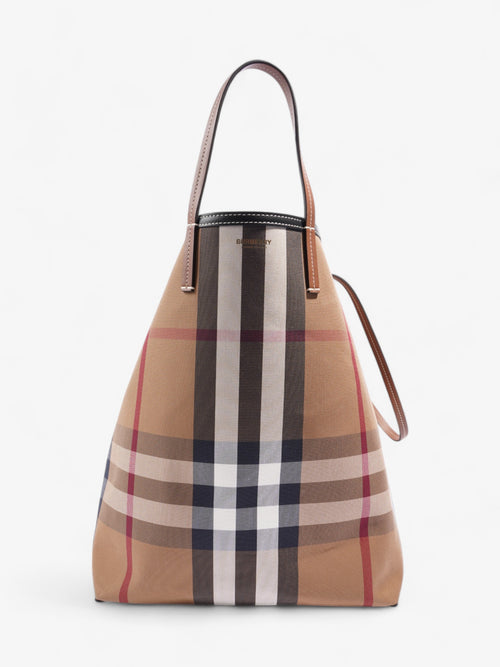 Burberry Beach Tote Vintage Check Fabric XL
