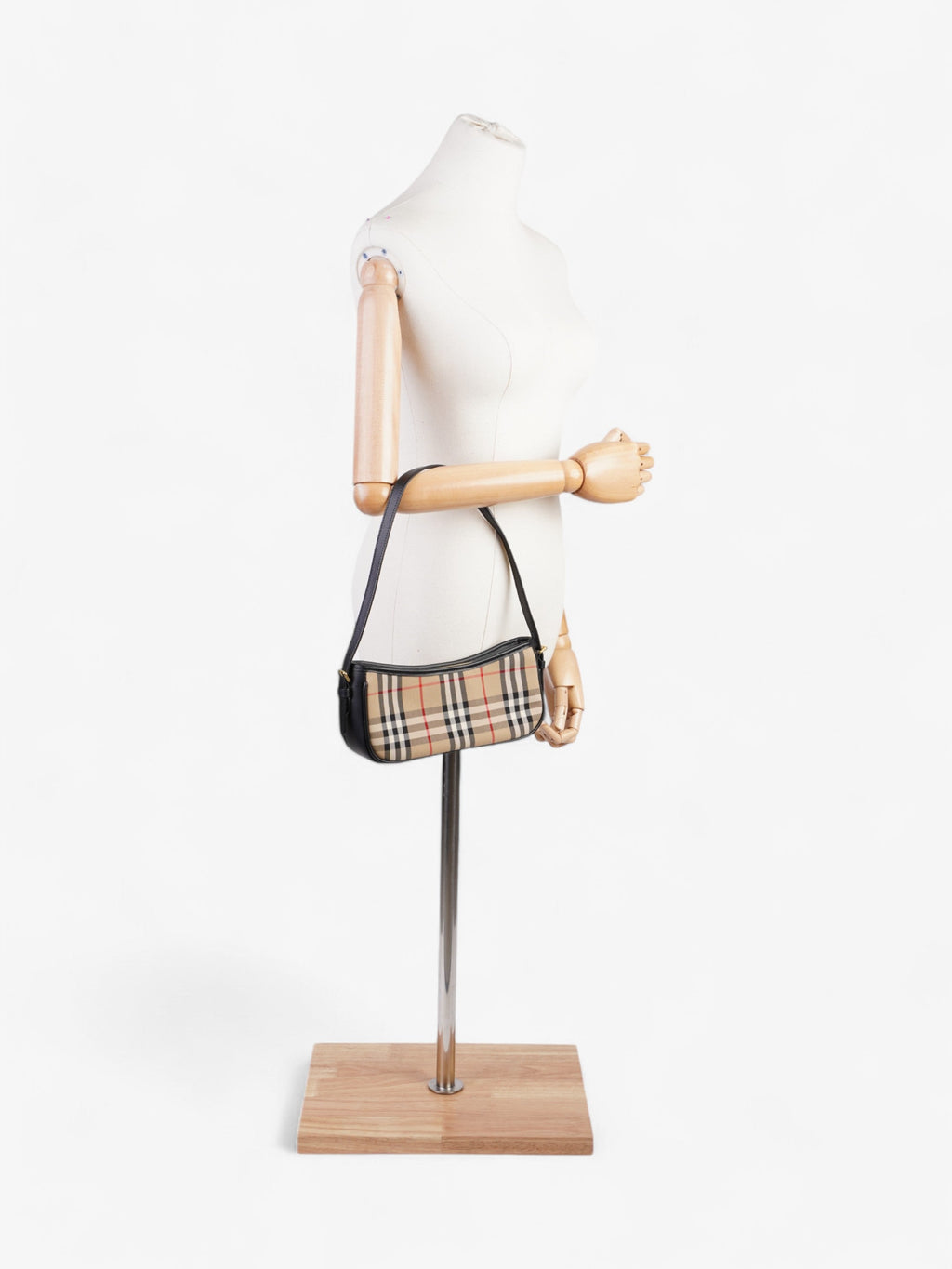 Burberry Shoulder Bag Check Coated Canvas