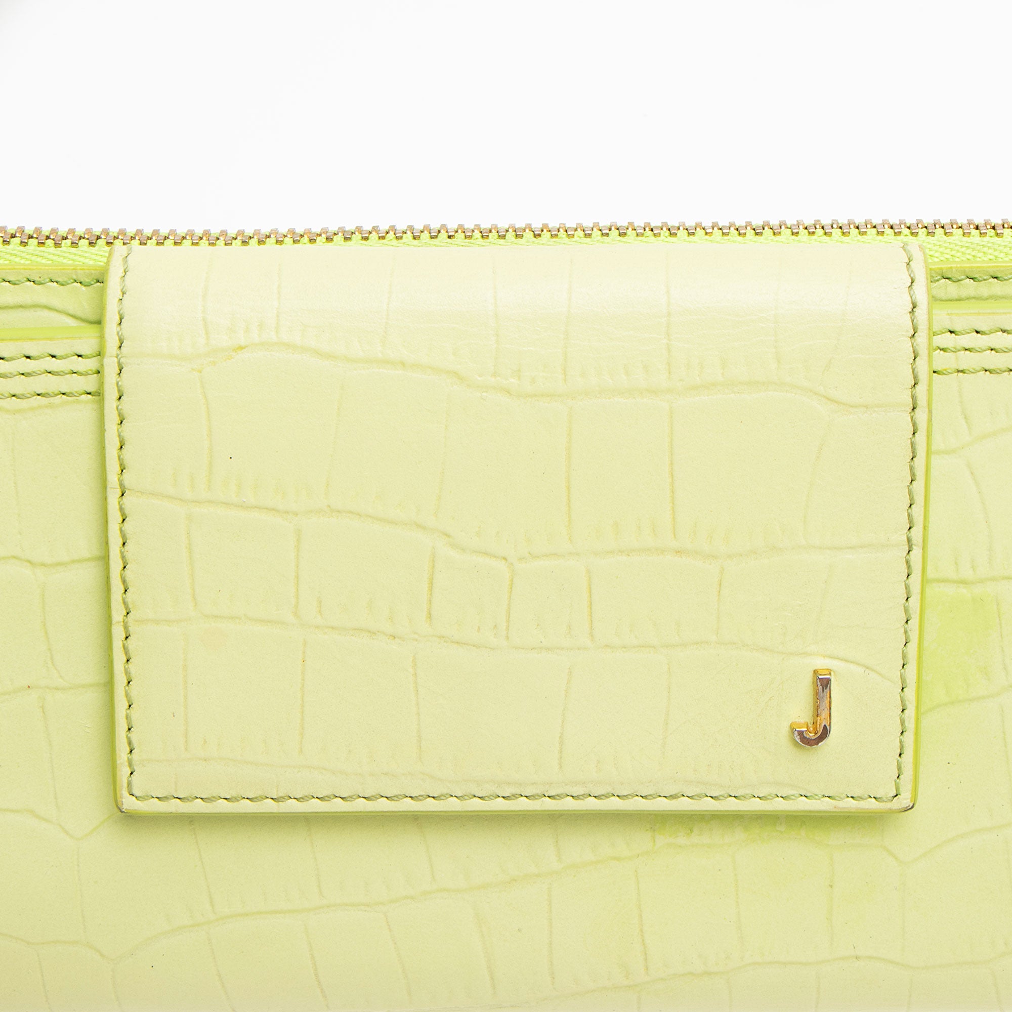 Jacquemus Croc Embossed Leather Le Pichoto Wallet on Strap