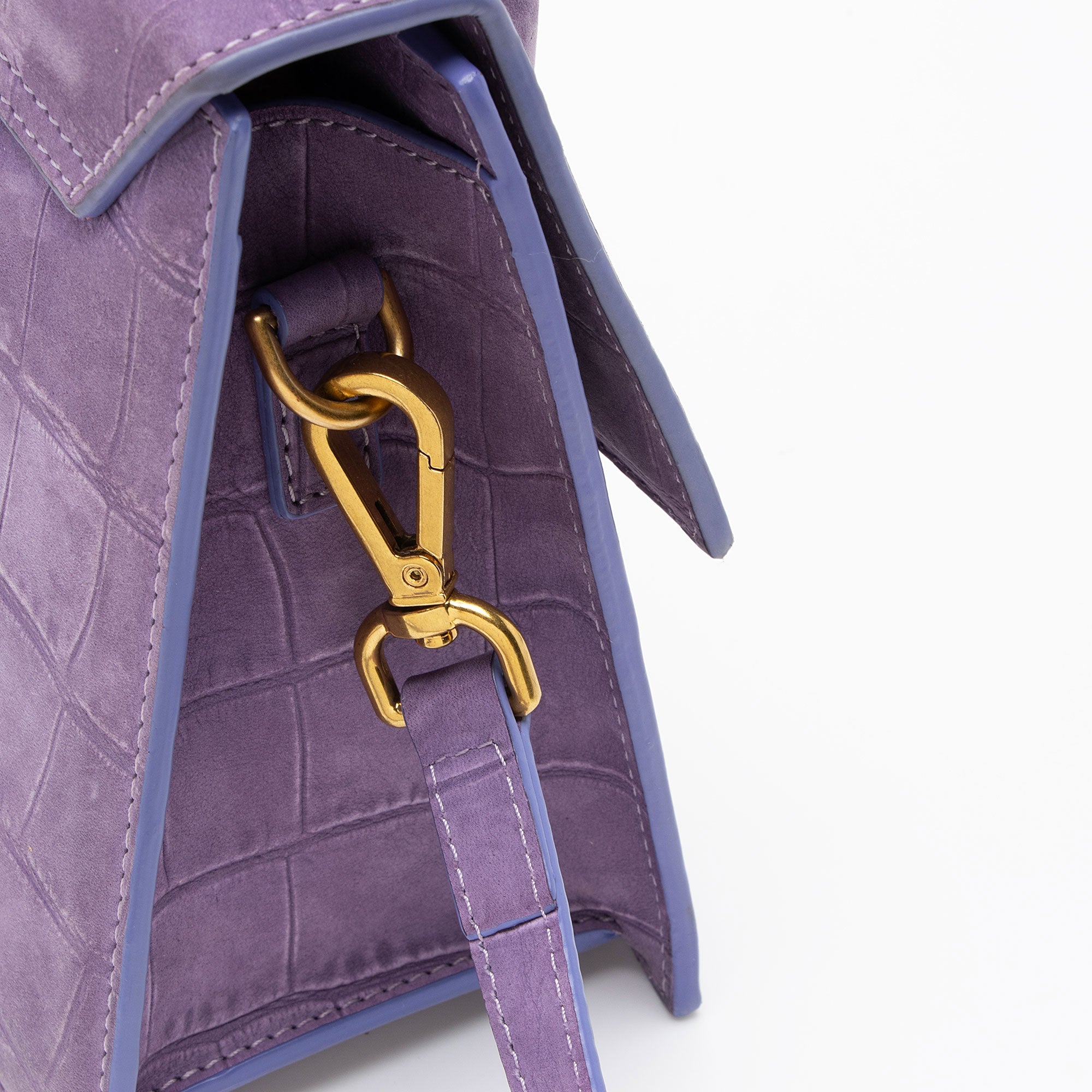 Jacquemus Croc Embossed Nubuck Le Chiquito Moyen Large Bag