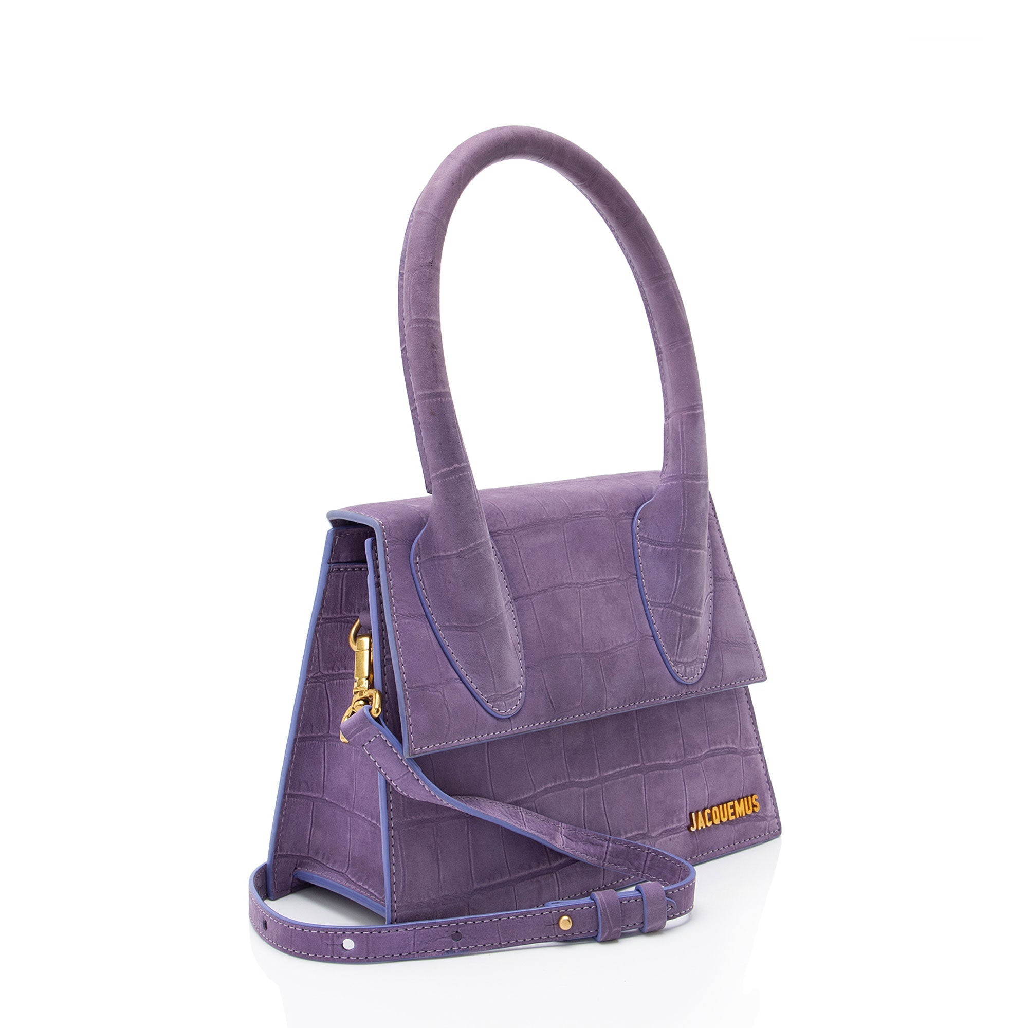 Jacquemus Croc Embossed Nubuck Le Chiquito Moyen Large Bag