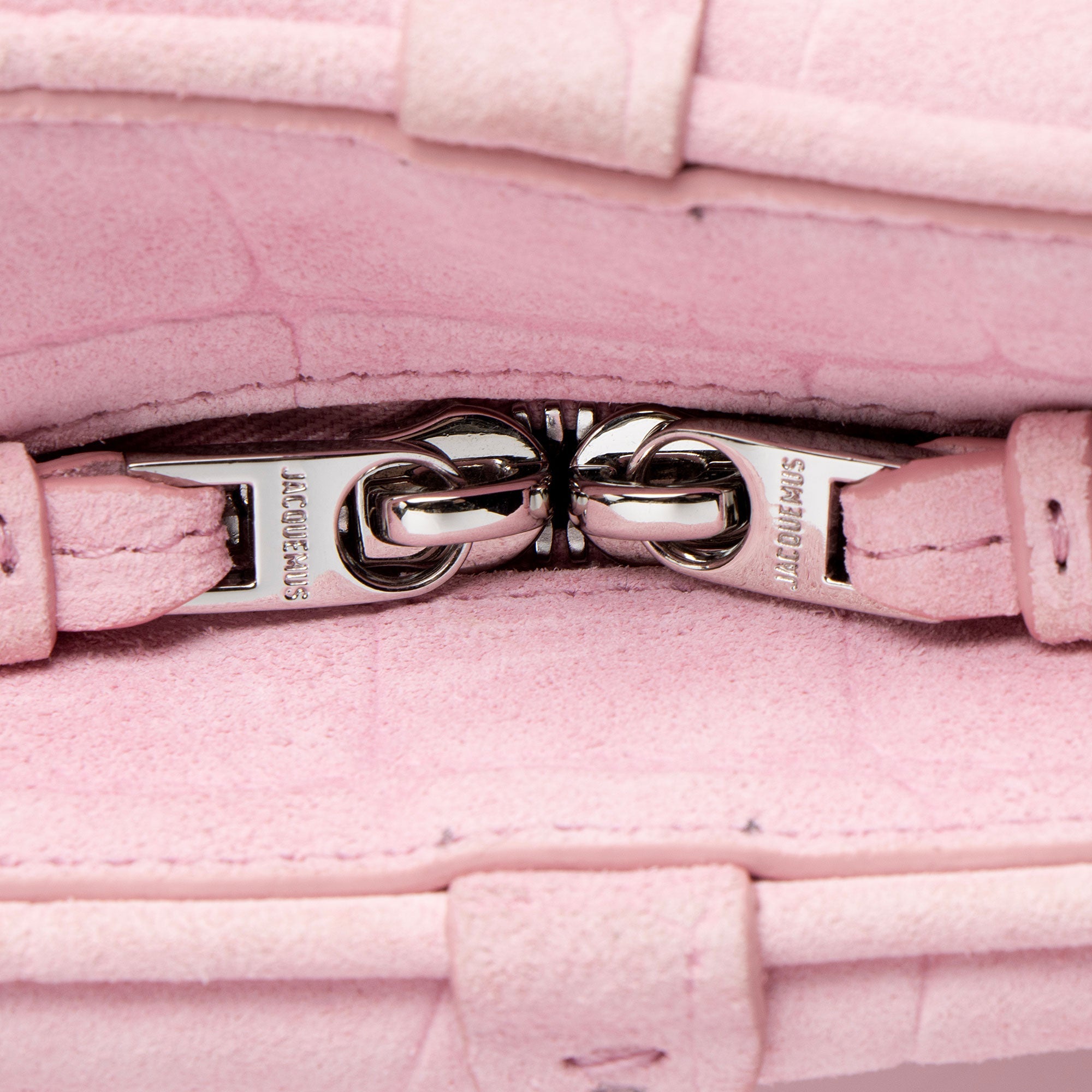 Jacquemus Croc Embossed Suede Le Turismo Small Bowling Bag