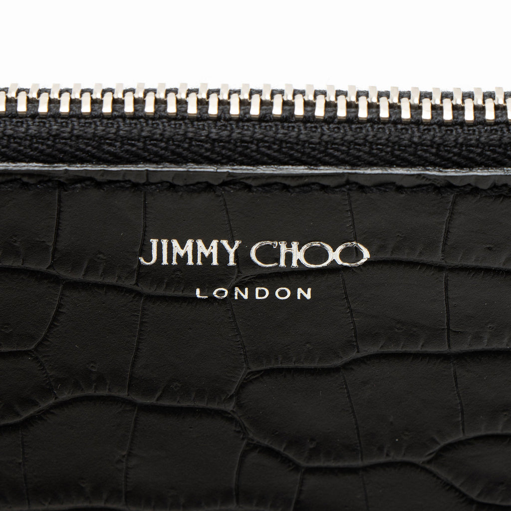 Jimmy Choo Croc Embossed Leather Pochette