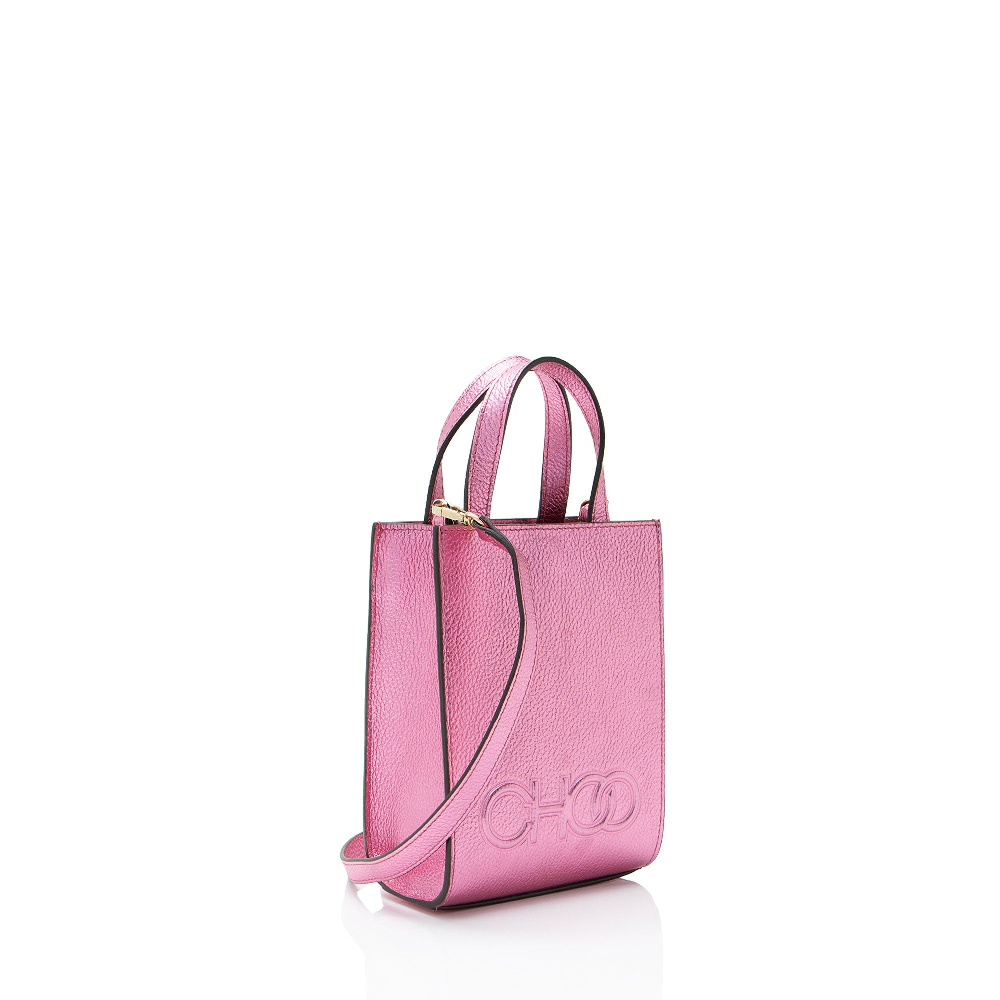 Jimmy Choo Metallic Leather Mini Tote