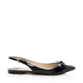 Jimmy Choo Patent Leather Blare Bow Flats - Size 9 / 39 (SHF-17941)