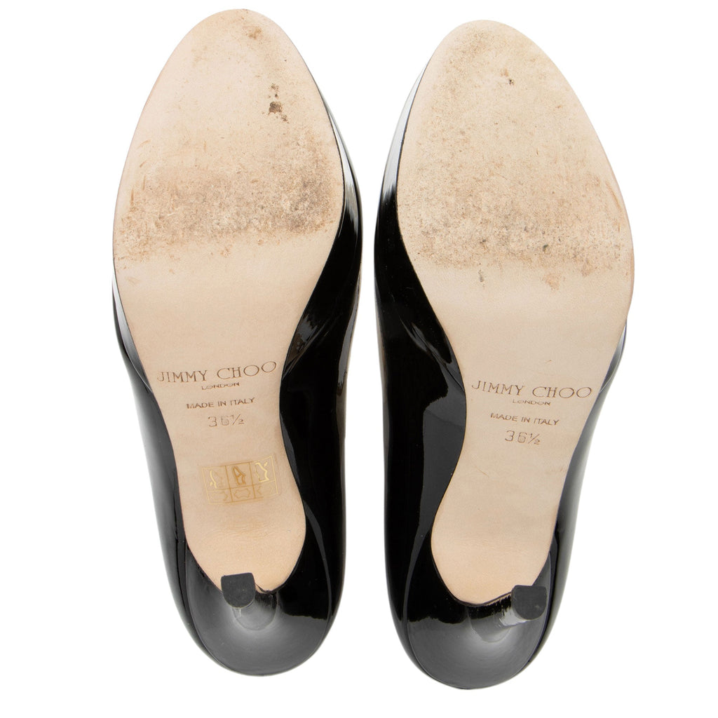 Jimmy Choo Patent Leather Cosmic Platform Pumps - Size 6.5 / 36.5