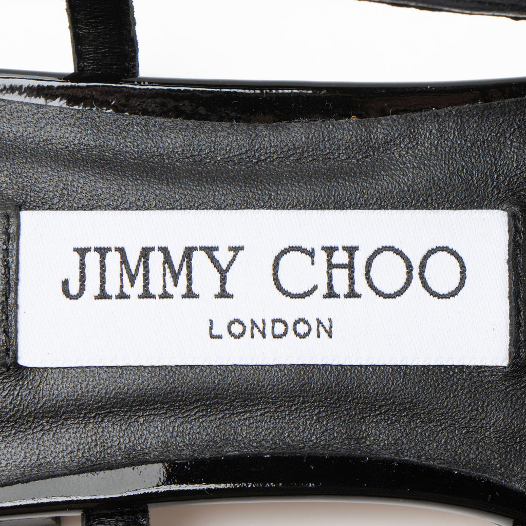 Jimmy Choo Patent Leather Didi Slingback Flats - Size 7.5 / 37.5